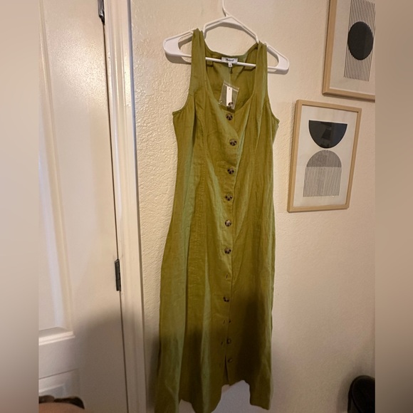 Citrus lime linen dress - Picture 8 of 9